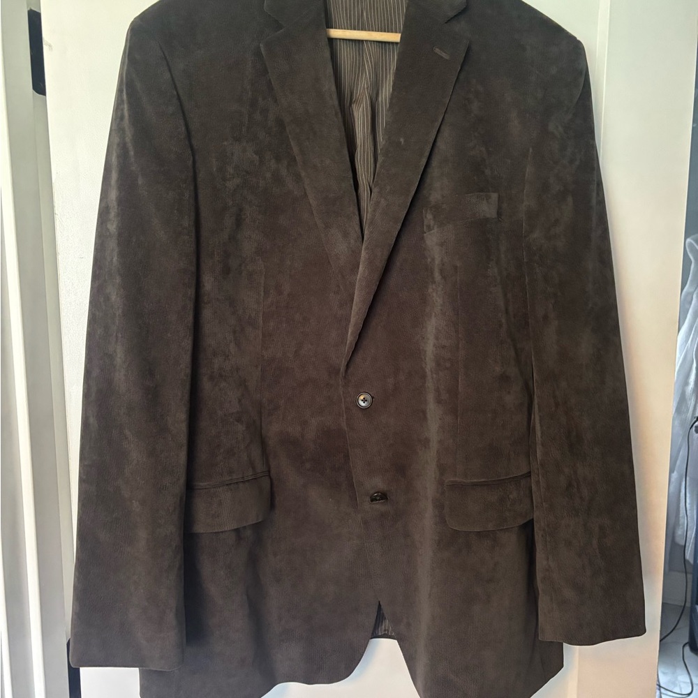 Calvin Klein Dark Brown Suede Blazer mens